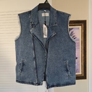 NWT Noisy May Biker Denim Sleeveless Vest